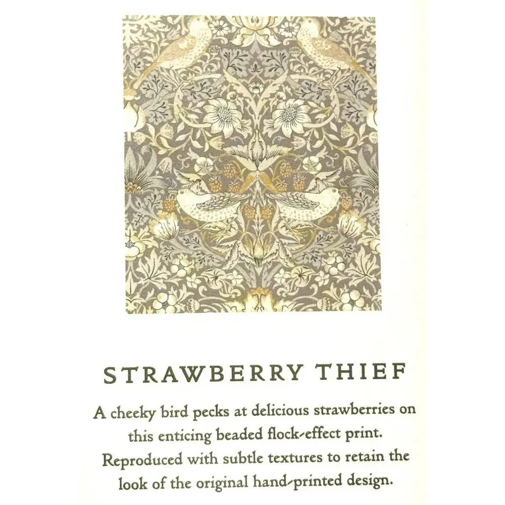 William Morris & Co Strawberry Thief Throw Blanket Cotton Gauze Fleece Grey NWT